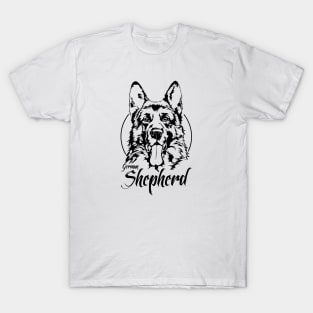 German Shepherd dog portrait T-Shirt